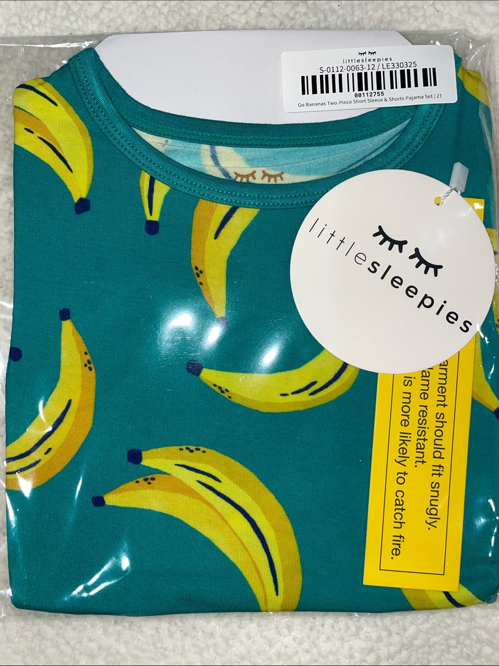 Little Sleepies Go Bananas 2 Piece Pjs